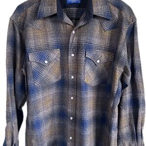 Men's Blue Plaid Shirt